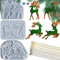 KyeeaDIY 3Pcs Moldes de Alce Navidad Resina Epoxi con 20Pcs Cadenas, Moldes Llaveros Navideños Molde Resina de Renos Xmas Moldes de Fundición Ciervo de Silicona DIY Colgantes de Navidad Decoracion