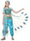 Lito Angels Prinzessin Jasmin Kostüm Kleid Verkleidung für Kinder Mädchen, Top und Hosen Set Größe 8-9 Jahre 134, Stil G
