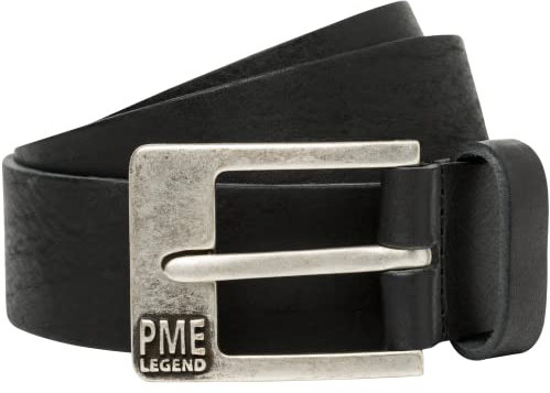 PME Legend Herren Ledergürtel FAR WEST BELT - 85-105cm Gürtellänge 100% Leder Dornschließe, Größe:85cm, Farbe:Black 999