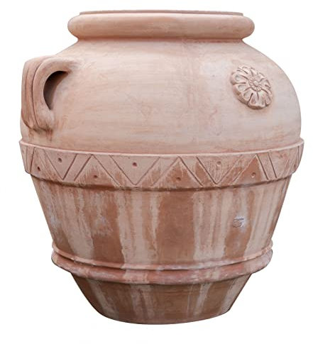 Biscottini 2 Terracotta Flower Pots Large 100 x 100 x 94 cm Amphora Garden on Made in Italy Terracotta Flower Pots Large Flower Pot