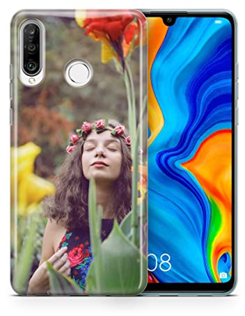 König Design Handyhülle mit Foto für Huawei P20 Lite - Personalisierte Hülle, selber gestalten, mit Bild - Schutzhülle aus weichem TPU Silikon Gel Material