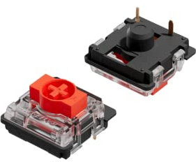 Gateron ks-27 Low Profile Key Switches for Mechanical Gaming Keyboards | Plate Mounted (Gateron Red, 65 Pcs)