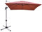 RELAX4LIFE Parasol de Jardin Exterieur Inclinable à 7 Positions Rotation par Pédale, Parasol Déporté 3x3M en Polyester avec 8 Branches Imperméable Anti-UV (Rouge foncé)