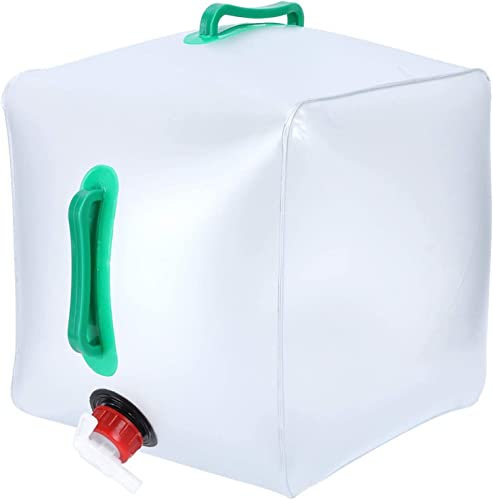 Bidón plegable de 10/20 l, recipiente plegable de agua de PVC apto para alimentos, depósito de agua plegable, para almacenamiento de agua (10 L)