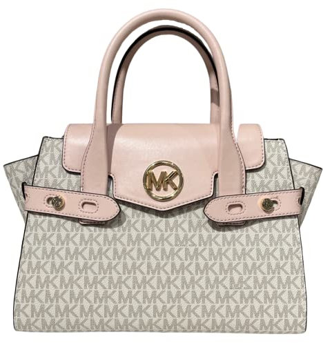 Michael Kors Carmen Colorblock Medium Flap Satchel, Powder Blush, Medium