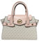 Michael Kors Carmen Colorblock Medium Flap Satchel, Powder Blush, Medium