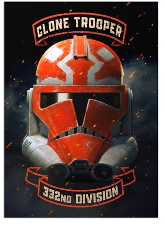 Displate Offiziell Star Wars MetallPoster Magnetische Befestigung Inklusive Lizenziert Bilder Hochwertiges Poster Star Wars - Clone Wars Helmets - Ahsoka Trooper Poster 67.5 cm x 48 cm