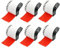 BETCKEY - 6 Rollen DK-22205 Endlosetiketten (Papier) Kompatibel mit Brother, 62mm x 30.48m, 6 Farbige Etiketten Rot für Brother QL Etikettendrucker