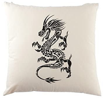 Urban Backwoods Tribal Chinese Dragon I Kissen Dekokissen
