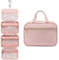 LOVEVOOK Kulturtasche Damen Gross, wasserdichte Kulturbeutel zum Aufhängen, Faltbare Waschtasche Kosmetiktasche Groß mit 360°Drehbare Haken, Waschbeutel Makeup Bag Cosmetic Bag für Damen, Rosa