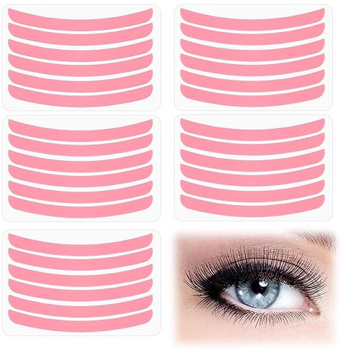 Amaxiu 30 Stück Wimpernlift Band wiederverwendbare Wimpernlift Pads Silikonstäbe Wimpernlift Schilde Wimpernlift Stangen Band Set Wimpernlift Kompensator Silikon Dauerwellenband (Rosa)