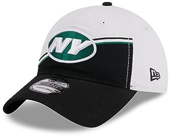 New Era New York Jets NFL 2023 Sideline White Black 9Twenty Unstructured Strapback Cap - One-Size