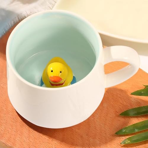 vatertag 3D Ente Tasse,Niedliche Tier Kaffee Tee Tasse,Abschluss, Geburtstag, Valentinstag, Muttertag, Ostern, Weihnachten, Geschenk für Frauen, Männer, Mutter, sie, Mädchen, Jungen