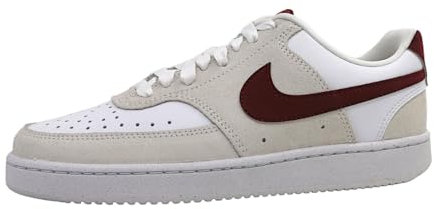NIKE Court Vision Lo, Sneaker Uomo, White/Team Red-Adobe-Dragon Red, 36 EU
