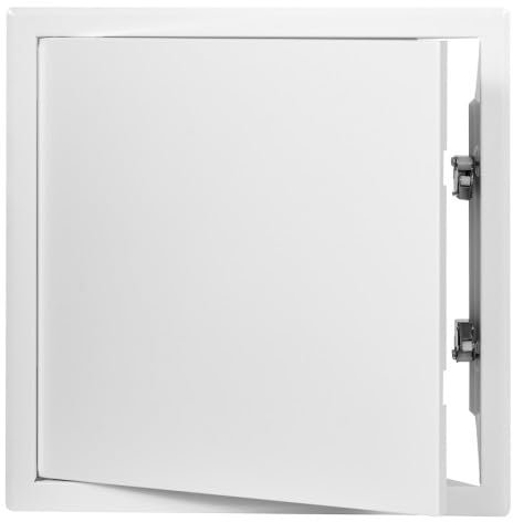 Revisionsklappe aus Metall mit Druckverschluss 15x15 in Weiß - Wartungsklappe hochwertig verarbeitet/pulverbeschichtet - Revisionstür für Trockenbau - Wände und Decken - Einfache Installation