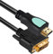 HOMSFOU 1.5m Câble vers Dvi Connecteur Plaqué Transmission Vidéo Haute Définition Faible Atténuation pour Signal Numérique