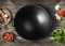 OQHAIR Wok per induzione Wok in Acciaio Inox 304 Multifunzione Padella Antiaderente Non Rivestita Pentola aspirante Senza Olio Fornello a induzione Fornelli a Gas 34 cm Wok a Schermo Inte