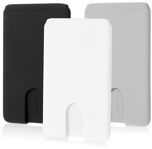 WY LIGHTING LEVEL 3Pcs Phone Wallet Card Holder for Back of Phone Stick on Phone Cases Silicone Stick On Pouch Credit Card Sleeve Adhesive Credit Business ID Cards Pocket Wallets for Men Women Phone