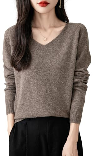 Chanyarn Damen 100% Merinowolle Pullover 2024 First-Line-Ready-to-Wear Langarm Nahtloser Strickpullover