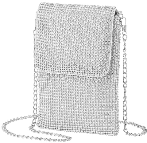 DTGN Evening Handbags Clutch Purses for Women, Crossbody Bag Crystal Rhinestone Purse Shoulder Bag Sparkly