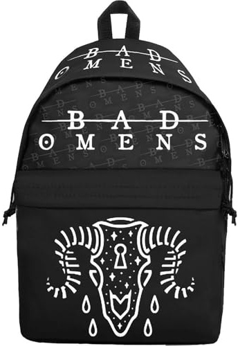 Rocksax Unisex Bad Omens Daypack-Ramskull Rucksack, Schwarz