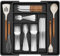 Lifewit Besteckkasten für Schubladen, Verstellbarer Besteckeinsatz Breite von 33 bis 57 cm, Schublade Besteck Organizer für Küche Tiefe 42,4 cm, Besteckhalter aus Kunststoff für Löffel/Gabeln, Schwarz