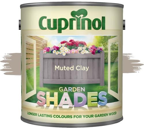 AOC24 Garden Fence Shade Paint - Exterior Wood Paint for Sheds, Fences - Water-Based, Quick Drying 1 Hour - Use on Wood, Terracotta, Stone, Brick - Outdoor Garden (Muted Clay, 2.5 Liters)