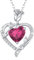 MISUMOR Collier Femme Argent 925, Collier Or Rose avec Pendentif Coeur Bijoux Idee Cadeau Femme Anniversaire Saint-Valentin Noël Cadeau Maman Fête des Mères