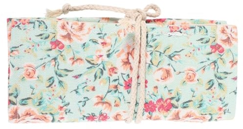 HOMSFOU Bleistiftrolle aus Canvas Stiftehüllen Organizer für Aquarellstifte Pinsel Bleistifte 33,5 X 19,7cm Tragbar für Zeichnung Skizzierung und Reise