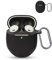 for Google Pixel Buds Pro 2 Wireless Earbuds,daunke Soft Silicone Protective Cover,Skin Case with Carabiner,Full Protection,Black