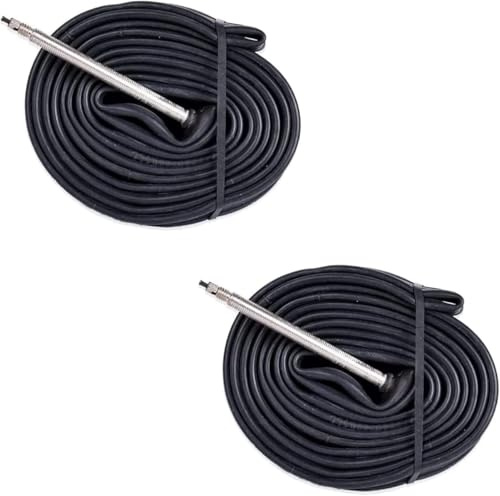 2 CAMERE D'ARIA 700 X 18 / 25C CON VALVOLA PRESTA FRANCESE 80 mm BICI BICICLETTA DA CORSA STRADA FIXED BIKE RUOTA COPERTONE