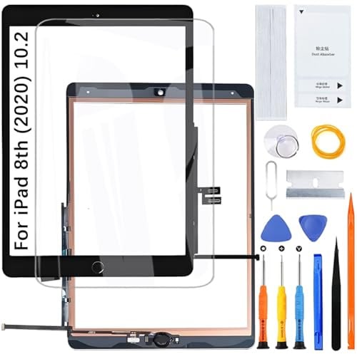 H&LYCYJ Touchscreen Bildschirm für iPad 8 2020 10.2 schwarz mit Home Button | Kein LCD，Werkzeugsatz tragen，Bildschirm ersetzen，für Modelle:A2428 A2429 A2270 A2430