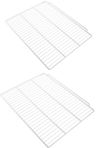 Hoement 2 Stück Kühlschrank Einlegeboden Metallrahmen Robuster Gefrierschrank Fachtrenner Design Kompatibel Einfache Montage für Ordentliche Lagerung und Frischeerhalt im Kühlschrank und