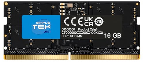 SIMPLETEK - Modulo Banco Memoria RAM DDR5 SODIMM 16GB PC5-4800 4800MHz per Laptop e Notebook di Nuova Generazione