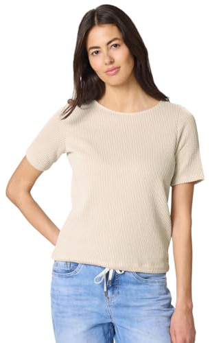 Damen Kurzarm Shirt mit Strukturstreifen