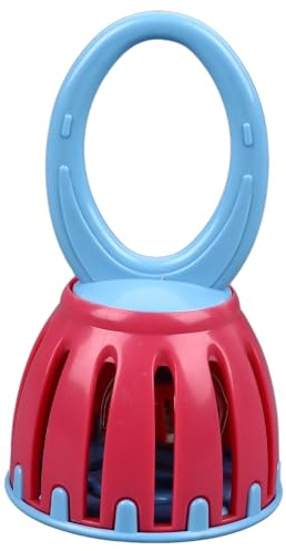 Outdoor Handheld Käfig Glocke Babys Rassel Off Kunststoff Kinder Musik Percussion Instrument Spielzeug (W212 Rot und Blau)
