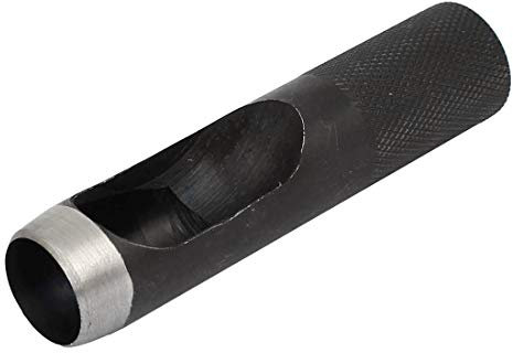 sourcing map Cuir Joint Ceinture Sangle Trou Perforé Outil à Main Noir 19mm Ø