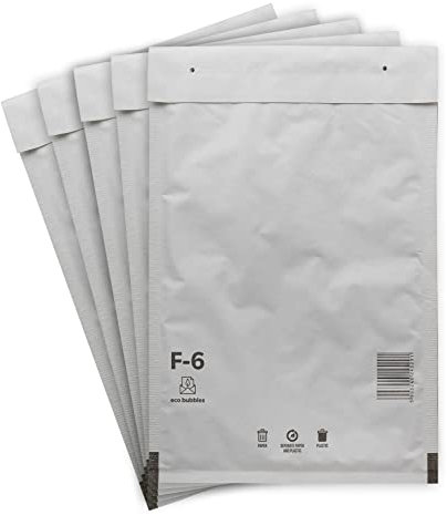 30 Versandtaschen Luftpolsterumschläge haftklebend Luftpolsterversandtaschen Luftpolstertaschen Gr. F/6 F6 weiß (240mm x 350mm) Umschläge gepolstert Polsterumschlag Taschen