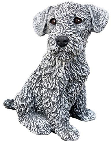 stoneandstyle Steinfigur Hund Terrier, Frost- und wetterfest bis -30°C, massiver Steinguss