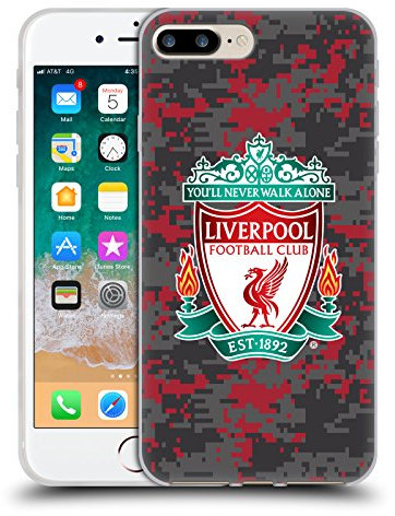 Head Case Designs Officially Licensed Liverpool Football Club Club Colours Crest Digital Camouflage Gel Case [Military Grade Protection] Compatible With Apple iPhone 7 Plus/iPhone 8 Plus