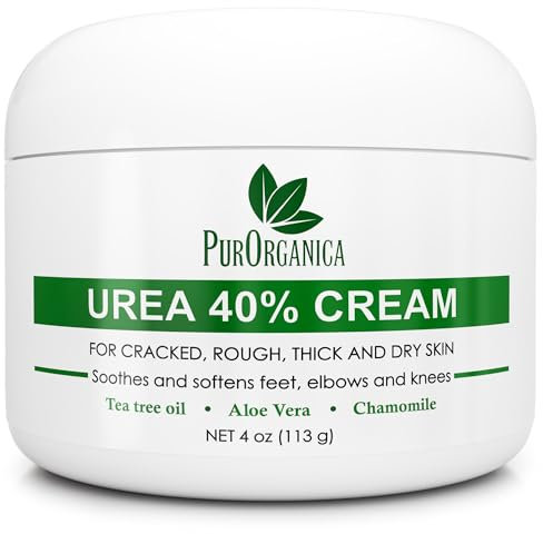 PurSources Urea 40% Foot Cream 4 oz - Best Callus Remover - Moisturizes & Rehydrates Thick, Cracked, Rough, Dead & Dry Skin - For Feet, Elbows and Hands + Free Pumice Stone