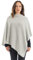 Dalle Piane Cashmere - Poncho aus Kaschmir-Gemisch - Made in Italy - Damen, Farbe: Grau, Einheitsgröße