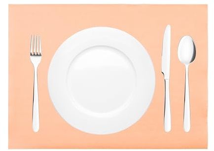Sovie HORECA Tischset in APRIKOT aus Linclass Airlaid, 40 x 30cm, 100 Stück, ideal für fröhliche Tischdekoration, Sommerfeste, Frühstück, Partys, Platzdeckchen Platzset Platzmatten