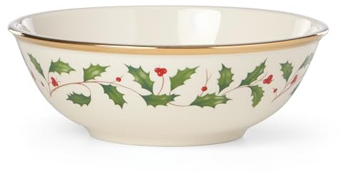 Lenox 883431 Holiday Gedeck Schüssel, Rot & Grün, Weihnachtsgeschirr