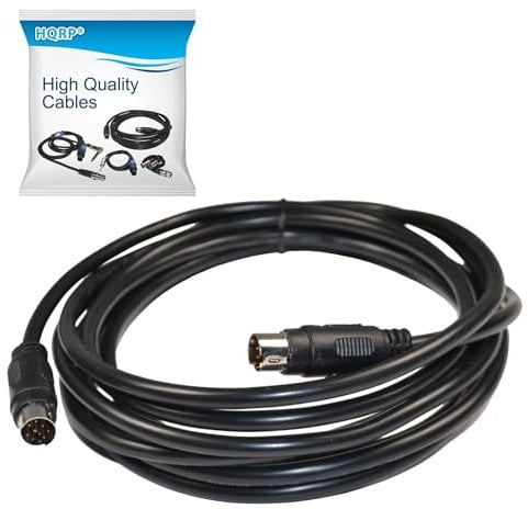 HQRP 9-pin Mini-DIN Male to 9-pin Mini-DIN Male (M/M) Audio Input Cable