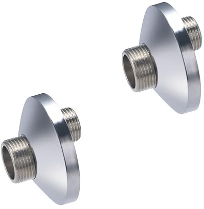 2 Raccords Excentrés de 10 millimètres avec Rosaces pour Robinetterie Mâle 15x21 - Mâle 20x27 NOYON & THIEBAULT