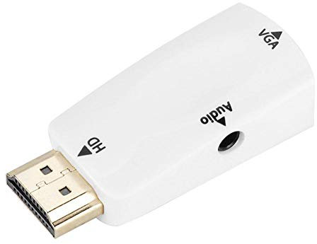 Sonew - Adaptador convertidor de Audio de 3,5 mm, HDMI Hembra a VGA Hembra (1080P, Cable de Salida de Audio, para PC/Ordenador portátil, DVD/Ordenador de sobremesa, Pantalla Plana)
