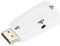 Sonew Adaptateur convertisseur HD 1080P HDMI Femelle vers VGA Femelle avec câble de Sortie Audio de 3,5 mm pour PC/Ordinateur Portable/DVD/Ordinateur de Bureau/écran Plat(White)