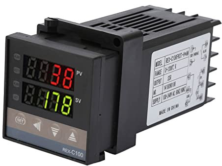 Controlador de Temperatura 0 ℃ ~ 1300 ℃ Alarma REX-C100 Digital LED PID Termostato Kit AC110V-240V