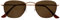OPULIZE Sky Reading Sunglasses Thin Rimmed Classic Shape Metal Frame Scratch Resistant Tinted Lens UV400 Protection Lens Gold Dark Brown Tips Mens Womens S95-9 +2.00